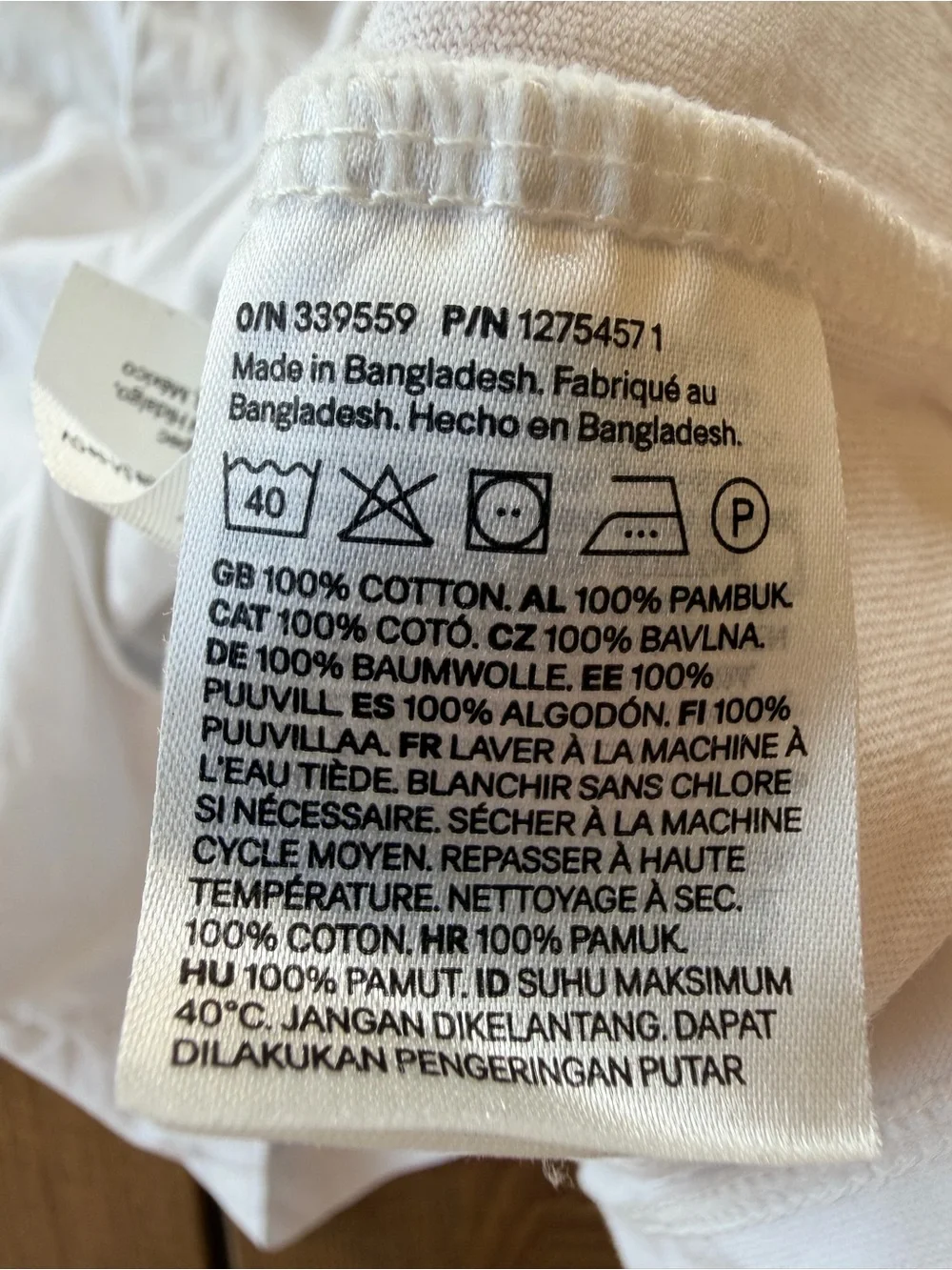 3/$15 H&M 100% Cotton White School Uniform Polo Shirt Size 6X/7 Short Sleeve Top
